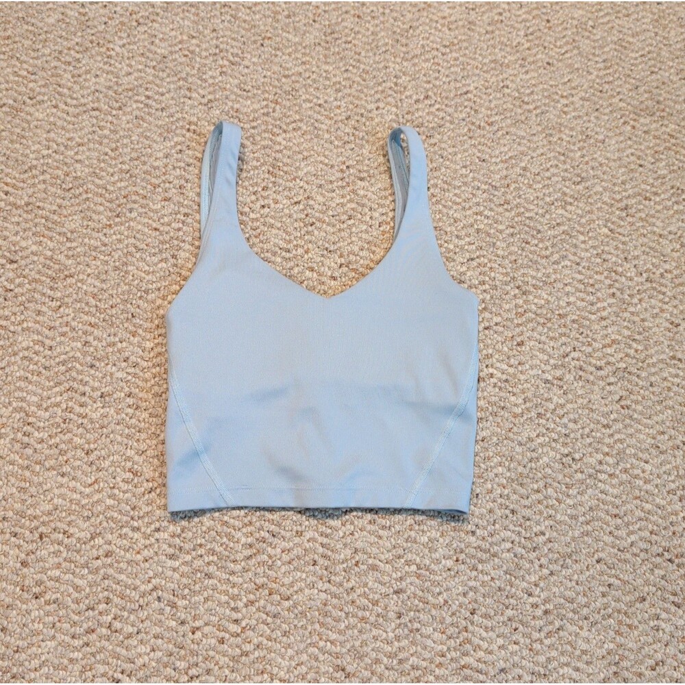 Gilly Hicks Active Recharge Crop Tank Top XS V Neck Green Sports Bra